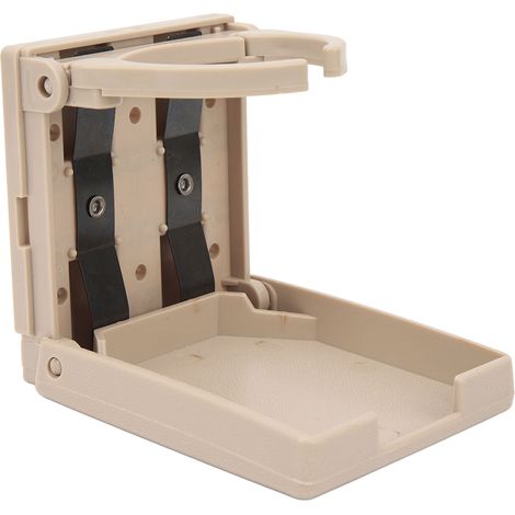 Porte-gobelet pliable étanche facile à nettoyer angle droit support bouteille eau pour camping-car SUV beige lot de 2 (1/5)