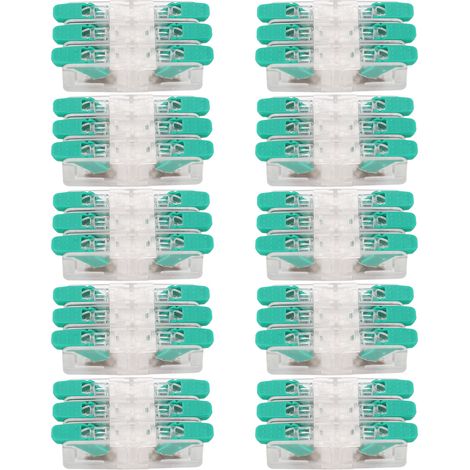 Connecteur de fil électrique 3 entrées, 10 pièces, borne de conducteur de câblage rapide, connecteurs de câbles électriques 0.5 à 6 mm² 41A 450V