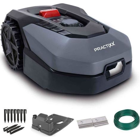 Robot tondeuse - PRACTIXX PX-RRM-600Wi - Surface jusqu'à 600 m² - Connecté WiFi - Ultra silencieux
