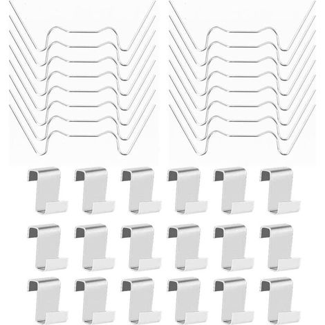 Un lot de 150 clips en verre de serre, 75 clips en Z superposés pour la fixation de la serre, dont 75 clips en W pour le verre de serre (1/5)