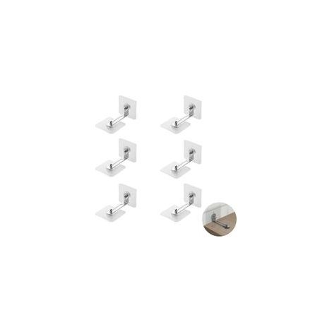Anclajes de pared de 6 piezas para muebles, anclajes de seguridad para muebles, anclajes de pared, adecuados para soportes, armarios, cajones y muebles de TV. (1/4)