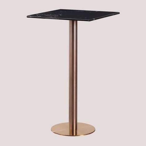 Tavolo Alto Quadrato da Bar in Marmo (60x60 cm) Cosmopolitan SKLUM         Oro Rosa   