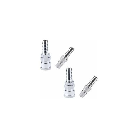 Conector rápido para manguera de aire comprimido, racores de conexión rápida, acoplador de compresor, racor neumático, racor de compresor, racor neumático de conexión rápida, 2 pares SH20 + PH20 - Cre