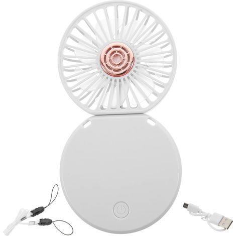 JSSEVN - Ventilador portátil recargable por USB de 2 piezas con función de aromaterapia, ventilador colgante con múltiples velocidades y diseño para actividades al aire libre. (1/5)