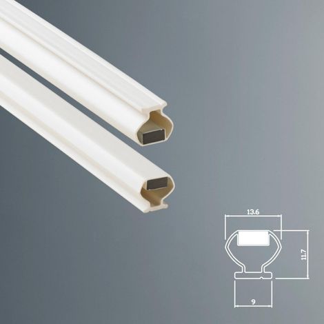 Guarnizione Magnetica Box Doccia in Gomma EC-MAG-9-DC KIT 2 PEZZI Bianco