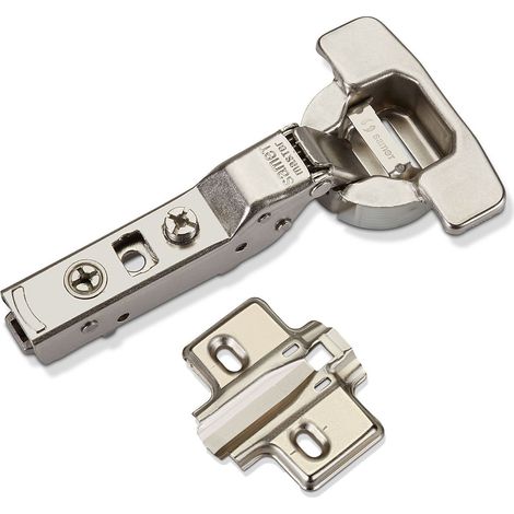 SOTECH 2 Stück Master Toolless T45 Topfband werkzeuglose Topfmontage Eckanschlag 110° mit Dämpfer (Soft-Close) und Kreuzplatte mit Langlochverstellung (1/5)