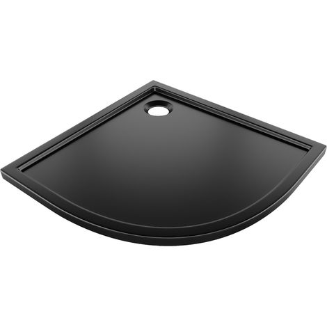 Mexen Flow piatto doccia semicircolare slim 100 x 100 cm, nero opaco - 46Q701010 (1/5)