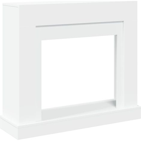Cadre de cheminée blanc 100x30x87,5 cm bois d'ingénierie