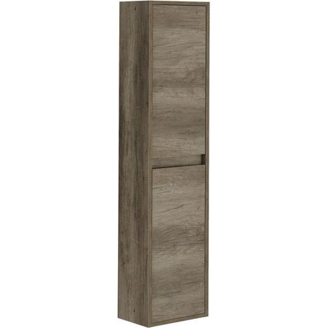 ONDEE - Mueble de baño de la colección DAHLIA - Entregado en kit - Melamina Madera marrón - Columna 30cm