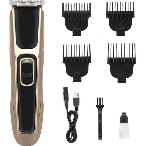 Tondeuse À Cheveux - Sans Fil - 60 Min Autonomie - Tête Auto-Affûtante - Pour Hommes - 4 Sabots Réglables - USB Rechargeable (1/5)