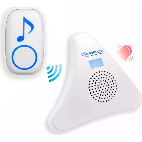 Kit d'appel panique / SOS sans-fil 300m avec carillon triangle alimentation de secours 35 mélodies (DA600+) (1/5)