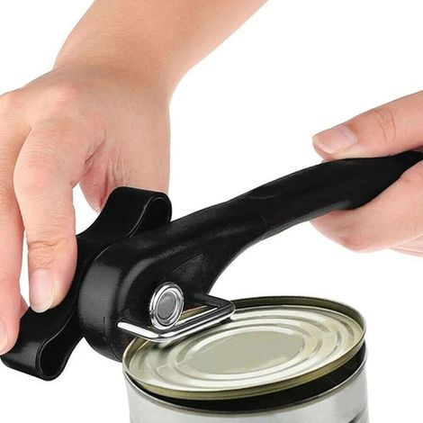 Ouvre-Boîte Manuel Ergonomique Antidérapant, bord lisse ne touche pas aliments sécurité (1/4)