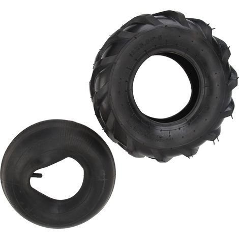 Pneu extérieur 13x5.00‑6 avec chambre à air, en caoutchouc épais, absorbant les chocs et offrant une excellente adhérence. Roue de rechange pour quad, SSV et SSV de jardin. (1/5)