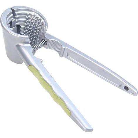 - Nussknacker - Rutschfeste Aluminiumlegierung für Kastanien und Schalentiere - Für Küche und Tisch - Silber und Grün - 12 x 5 cm (1/5)