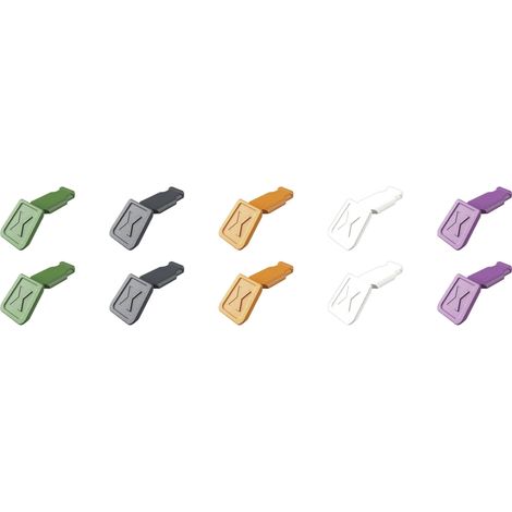 KNIPEX 00 61 10 C V02 Clips ColorCode mélange de couleurs 2 (10 pièces)