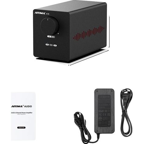 Amplificatore di potenza stereo, Classe D, prestazioni di uscita elevate, A70 con 48V 5A EU (1/2)