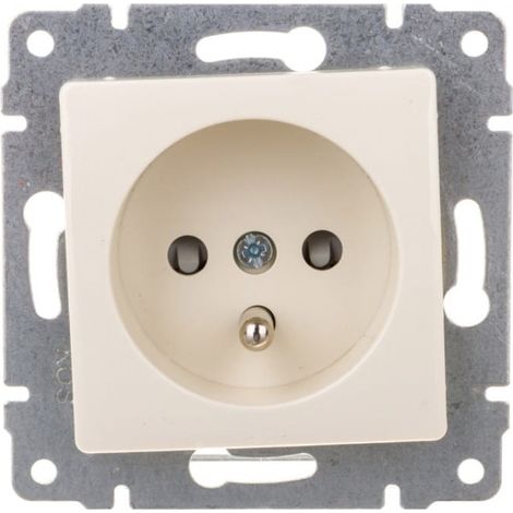 Prise simple Vena avec volets crème 510334