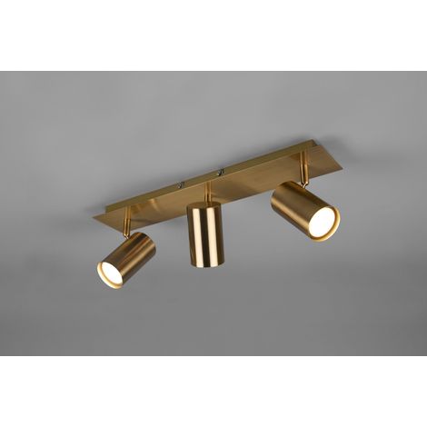 Deckenstrahler MARLEY Altmessing 3-flammig, Breite 48cm