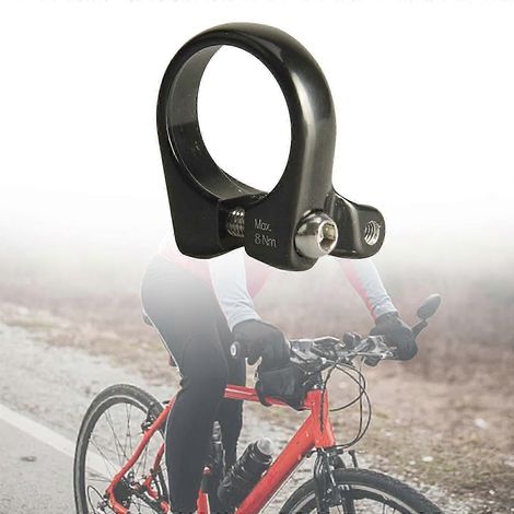Adaptateur de porte-bagages arrière pour tige de selle de vélo 308/309 mm, en alliage d'aluminium noir, pour vélo de route, VTT et vélo de montagne. (1/5)