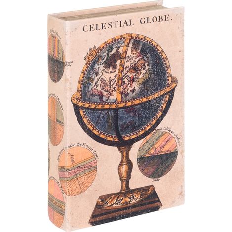 Scatola portaoggetti decorativa a forma di mappamondo vintage - Design antico - Ideale come regalo