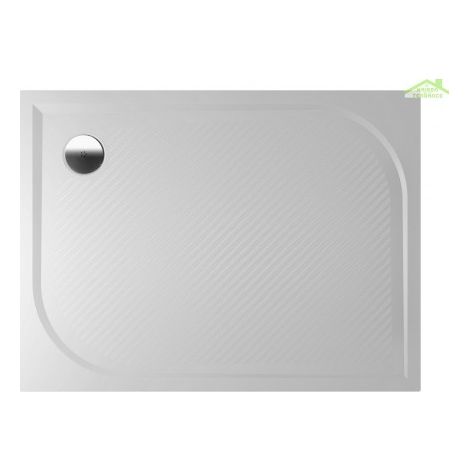 Receveur de douche rectangulaire en marbre RIHO KOLPING DB33 80x120x3 cm-Blanc-Blanc-80 -- (1/4)
