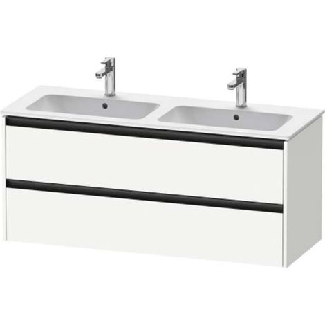 Duravit Ketho.2 - Mobile sottolavabo, 55x128x48 cm, 2 cassetti, bianco opaco K25266018180000 (1/2)