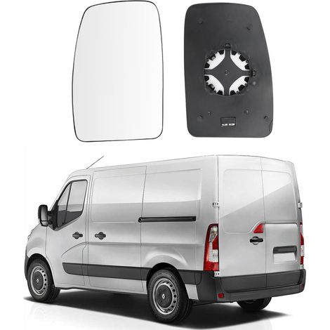 2-teiliger Rückspiegelglas-Ersatz für Renault Master 2010-2021, Rückspiegelglas kompatibel mit Opel Movano B(II), verstellbarer Außenspiegel passend für Nissan NV400