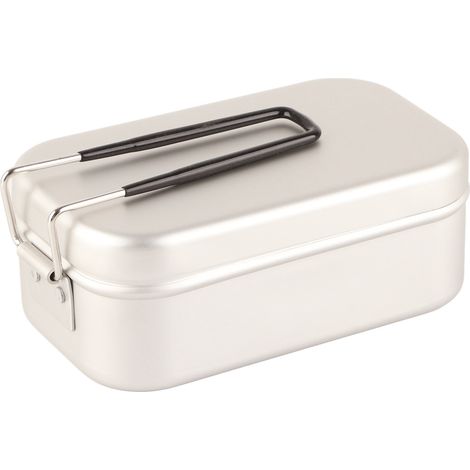 Boîte Bento en Aluminium Léger 800ML avec Poignée Pliable - Idéale pour Pique-nique et Voyage, Cuisine Extérieure en Acier Inoxydable (1/5)