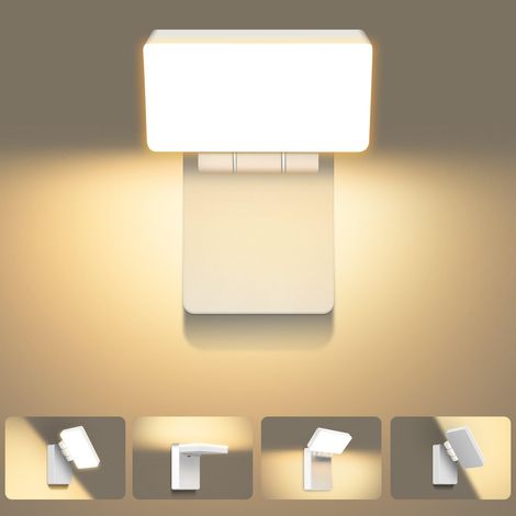 2 Pack 40W Blanc 3000 K Exterieur/Intérieur Applique Murale Exterieur avec à 360° Panneau LED Orientable Appliqué Mural 5000 LM Imperméable IP65 Lampe Murale Extérieur
