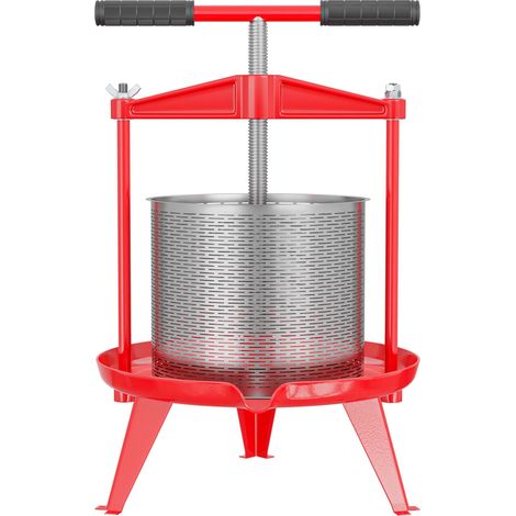 Wiltec Spindelpresse 14 L Obstpresse aus Edelstahl 66x58x47cm, einfach zu reinigen zum Herstellen von Apfelsaft Obstsaft Beerenpresse Weinpresse