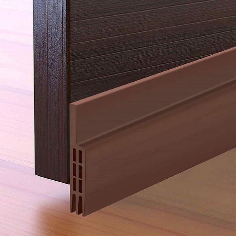 Joint d'étanchéité adhésif en silicone pour bas de porte - 100 x 4,5 cm, blanc - Isolation thermique, insonorisation, anti-bruit, anti-poussière et anti-courants d'air (1/5)