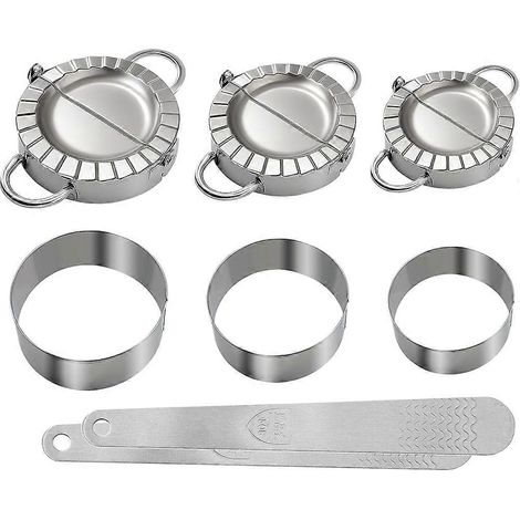 3 en 1 acier inoxydable ravioli fabricant ensemble dumplingpress et empanada moule avec pâte cutters 3 3.4 3.8 (1/5)