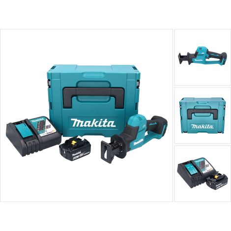 Makita DJR 189 RG1J Akku Reciprosäge Säbelsäge 18 V Brushless + 1x Akku 6,0 Ah + Ladegerät + Makpac (1/5)