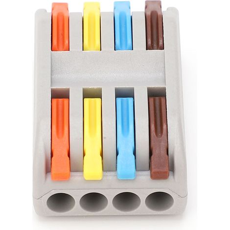 Lot de 5 bornes à sertir SPL pour câbles rigides flexibles à conducteur rapide, multicolores SPL-4 (1/5)
