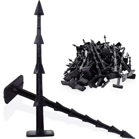Heavy Duty Plastic Garden Pegs - Pack of 100 - for Securing Ground Cover, Tarps and Netting (1/5)