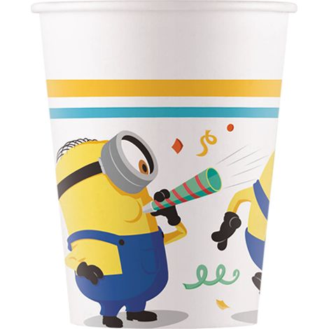 Plastikbecher - Minions 200 ml, 8 Stück.
