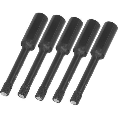 5-teiliges Diamantbohrer-Set (Nass- und Trockenbohrer) für sauberes und effizientes Bohren von Löchern in Ziegeln, Glas und Marmor (6 mm) (1/5)