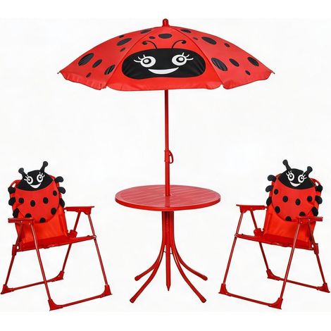 Ensemble table et chaises enfant réglable de 100 à 125 cm rojo (1/5)