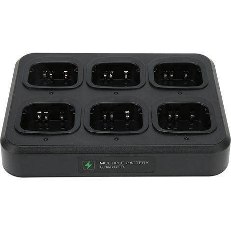 Base de chargement pour talkie-walkie 6 voies avec câble de 1,1 m, charge rapide, chargeur radio bidirectionnel pour BF-UV82, prise UE AC100-240V (1/5)