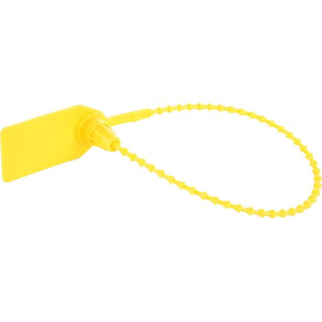 100 attaches de câble jetables en plastique de 250 mm, autobloquantes, pour valises, chaussures, sacs, étiquettes (jaunes) (1/5)