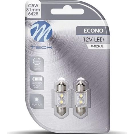 Ampoule LED M-Tech pour Auto 12V 0.13W navette SV8.5-8 Neuf