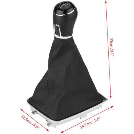 Pommeau de levier de vitesses pour voiture à 5 vitesses + cache de coffre à soufflet pour Golf 7 MK7 2013-2017 -XIF (1/4)