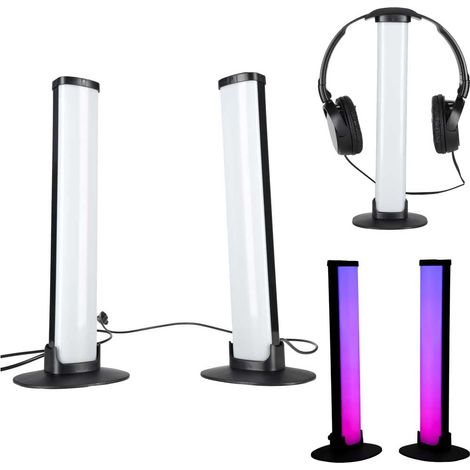 Juego de lámparas de escritorio LED para juegos con control remoto RGB, 2 piezas (1/5)