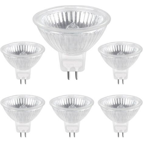 Lampadina alogena GU5.3 50W 220V, 680lm bianco caldo 2700K dimmerabile, lampadina spot alogena MR16, confezione da 6