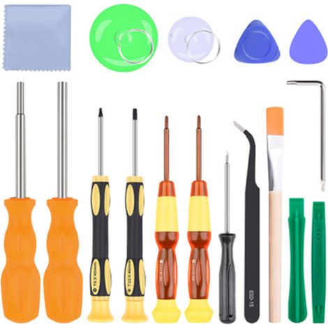 Kit d'outils de réparation de consoles de jeux, tournevis professionnel 17 en 1 (combinaison de 17 pièces 2)