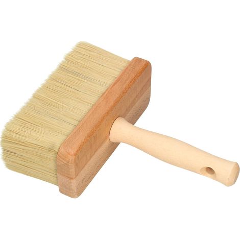 KOTARBAU Pinceau de peinture pour peintre - Manche en bois - 180 mm - 1 pièce - Pinceau plat - Teinture, vernis - Peinture acrylique - Poils résistants - Lavable (1/5)