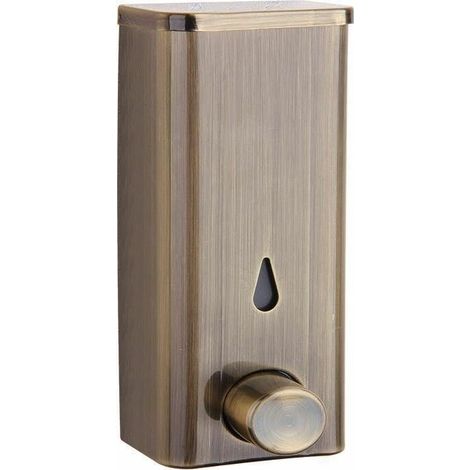 Accessoires de Salle de Bain 304 Savon en Acier Inoxydable Distributeur Mural Poinçon Se Laver Les Mains Bouteille Hôtel Salle de Bains Cuisine Conteneur de, (bronze) (1/3)