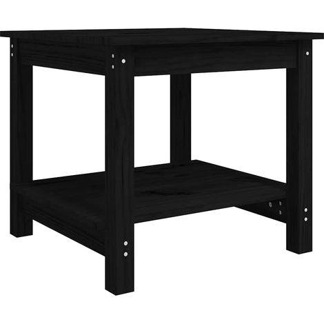 Maison Exclusive - Table basse Noir 50x50x45 cm Bois massif de pin (1/5)