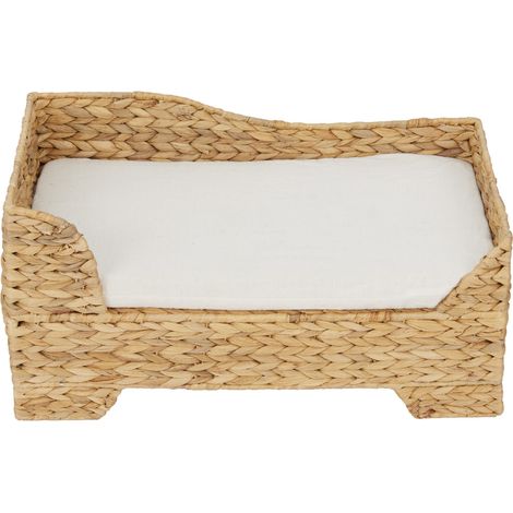 Teamson Pets Neith - Tumbona de cama elevada elevada para gatos o perros pequeños para interior con cojín lavable extraíble Tan ST-N10002-UK (1/5)