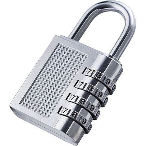 Cadenas à Combinaison à 4 Digit,Numero Cadenas Code,Serrure Combinée,Serrure à Combinaison pour Gymnase, école, Portail, Hangar, Garage, Rangement, Casiers à Bagages et Boîte à Outils (1/5)